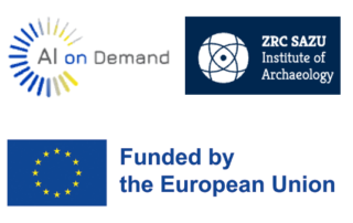Logos of AI on Demand, ZRC Institute of Archaeology & the European Union funding