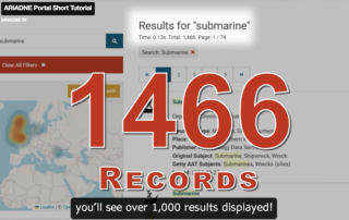 Screen shot from short video showing 1466 records